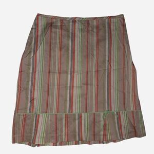 Vintage Y2K Cato Striped Midi Skirt | Y2K Straight Hem | Size 8
